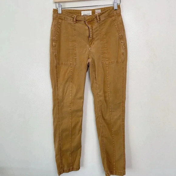 Anthropologie Womens 28 The Wanderer Brown Chino Skinny Leg Pants - Picture 2 of 10